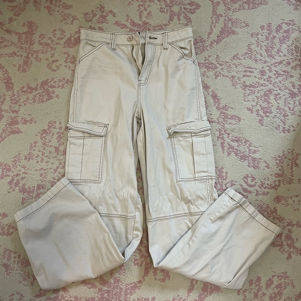 H&M Cream Cargo Pants